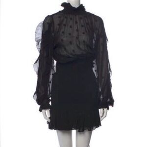 FARM Rio Black Long Sleeve Dress